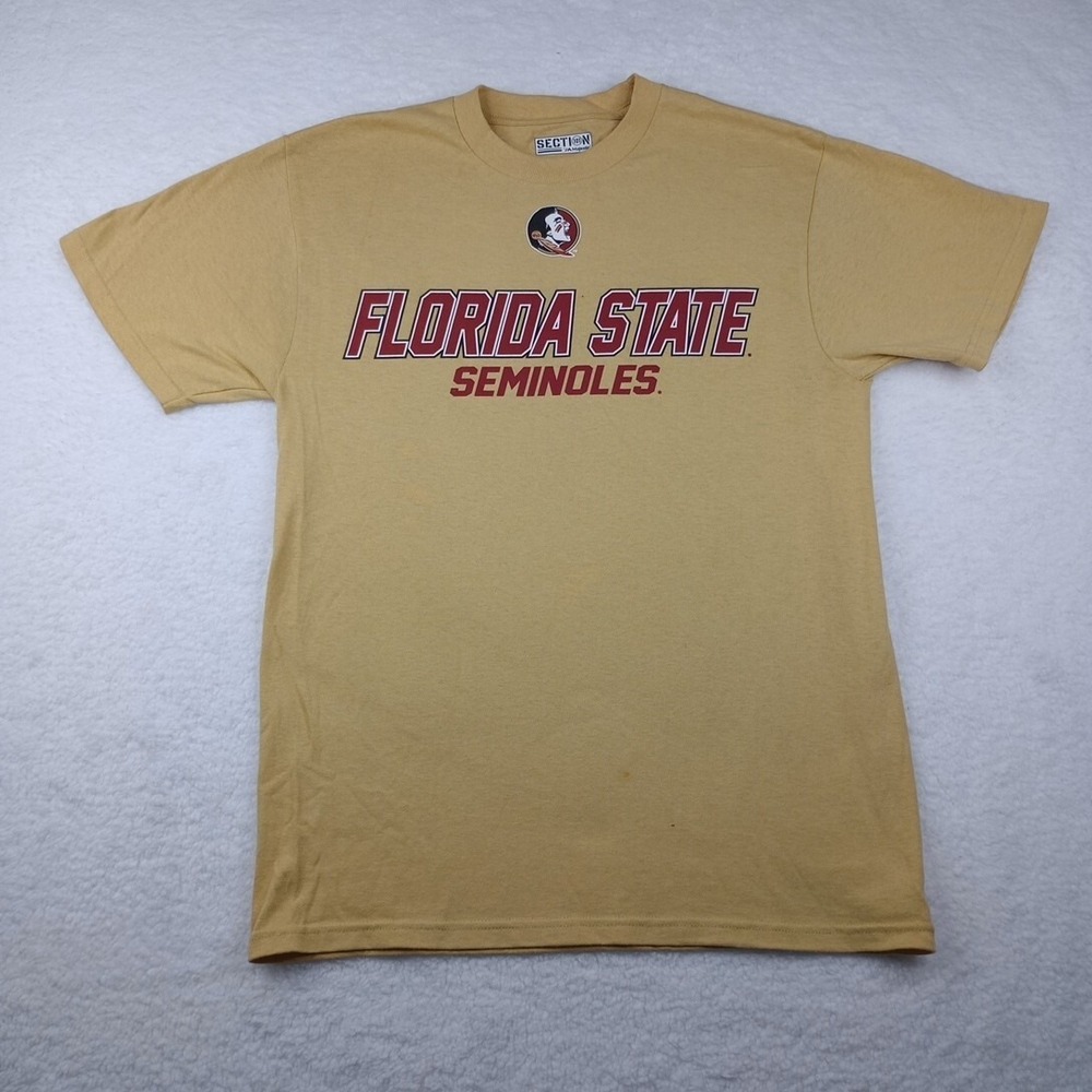 Section 101 Men's Meduim Florida State Seminoles Embroidered‎ Short Sleeve Shirt